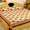 Pure Cotton Hand Block Floral Print Bedsheet