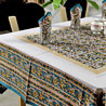 Hand Block Printed Table Cover with 6 Napkins