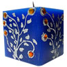 Silver Henna Candle With Kundan Work