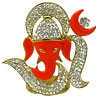 Beautiful�Aluminium Tin Made Om Ganesha
