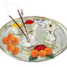 Silver Prayer Thali